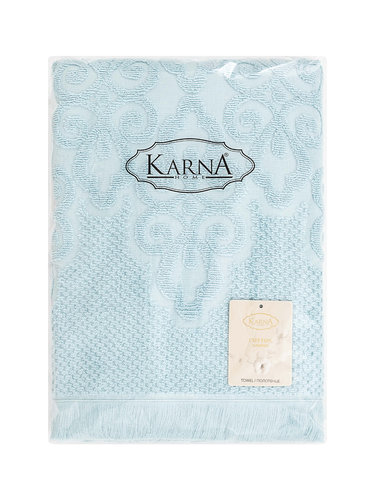 Полотенце для ванной Karna NEROLI хлопковая махра голубой 50х90, фото, фотография