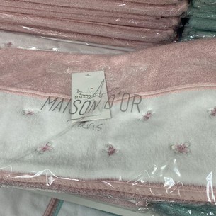 Полотенце для ванной Maison Dor LAVOINE BUTTERFLY хлопковая махра грязно-розовый 85х150