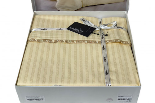 Постельное белье Sarev JACQUARD STRIPE хлопковый сатин sari 1,5 спальный, фото, фотография