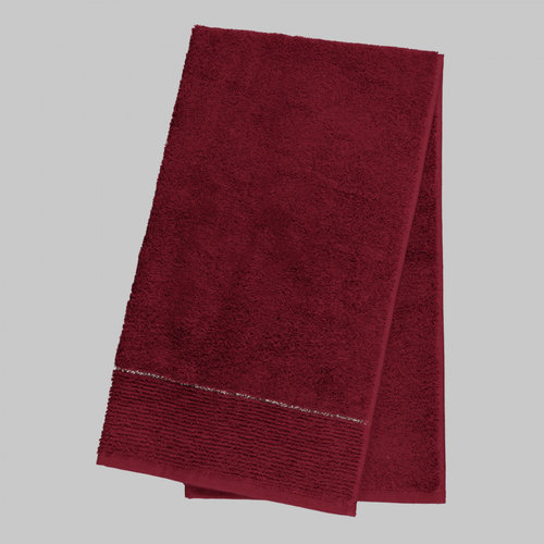 Полотенце для ванной Sarev NEW SOHO хлопковая махра бордовый 90х150, фото, фотография
