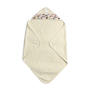 Детское полотенце-уголок Karven BASKILI KUNDAK хлопковая махра кремовый V1 90х90