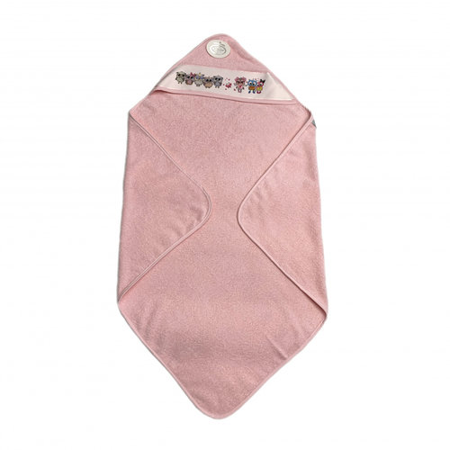 Детское полотенце-уголок Karven BASKILI KUNDAK хлопковая махра розовый V2 90х90, фото, фотография