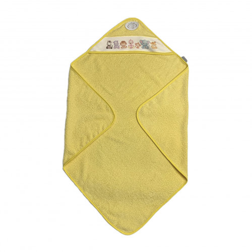 Детское полотенце-уголок Karven BASKILI KUNDAK хлопковая махра жёлтый V2 90х90, фото, фотография