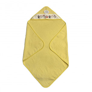 Детское полотенце-уголок Karven BASKILI KUNDAK хлопковая махра жёлтый V1 90х90
