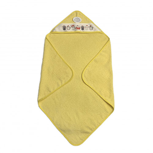 Детское полотенце-уголок Karven BASKILI KUNDAK хлопковая махра жёлтый V1 90х90, фото, фотография
