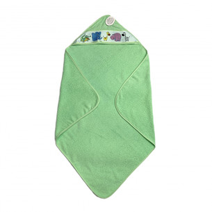 Детское полотенце-уголок Karven BASKILI KUNDAK хлопковая махра зелёный V2 90х90