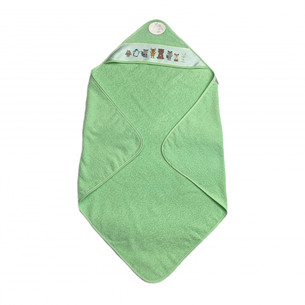 Детское полотенце-уголок Karven BASKILI KUNDAK хлопковая махра зелёный V1 90х90