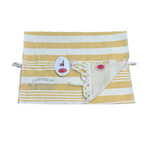 Пляжное полотенце, парео, палантин (пештемаль) Karven H 3275 хлопок V1 жёлтый 100х150, фото, фотография