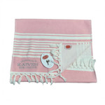 Пляжное полотенце, парео, палантин (пештемаль) Karven H 3275 хлопок V2 розовый 100х150, фото, фотография