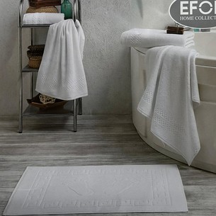 Набор полотенец для ванной с ковриком 3 пр. Efor BEYAZ OTEL хлопковая махра белый