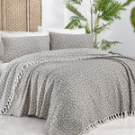 Покрывало пике с наволочками Sarev CHALKY хлопок бежевый 160х240, фото, фотография