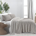 Покрывало пике с наволочками Sarev CHALKY хлопок бежевый 160х240, фото, фотография