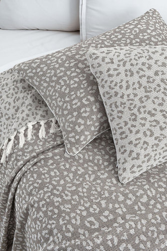 Покрывало пике с наволочками Sarev CHALKY хлопок бежевый 160х240, фото, фотография