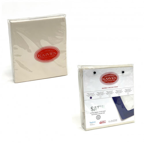 Простынь на резинке с наволочками Karven хлопковый сатин бордовый 100х200+33, фото, фотография