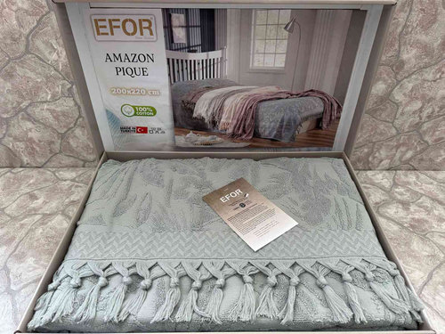 Махровая простынь для укрывания Efor AMAZON хлопок зелёный 200х220, фото, фотография