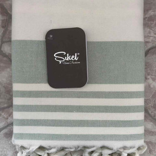 Пляжное полотенце, парео, палантин (пештемаль) Sikel SULTAN хлопок ментоловый 100х150