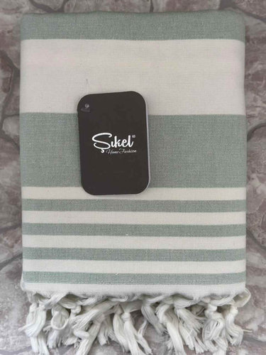 Пляжное полотенце, парео, палантин (пештемаль) Sikel SULTAN хлопок ментоловый 100х150, фото, фотография