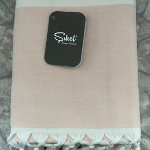 Пляжное полотенце, парео, палантин (пештемаль) Sikel SULTAN хлопок персиковый 100х150