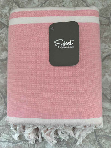 Пляжное полотенце, парео, палантин (пештемаль) Sikel SULTAN хлопок розовый 50х90, фото, фотография