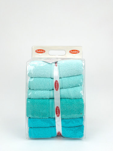Набор полотенец для ванной 4 шт. Hobby Home Collection RAINBOW хлопковая махра V3 70х140, фото, фотография