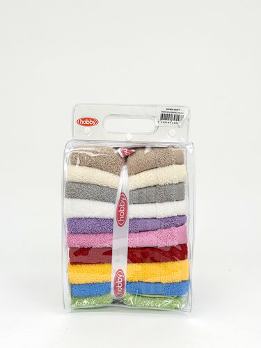 Подарочный набор полотенец-салфеток 10 шт. Hobby Home Collection RAINBOW хлопковая махра V1, фото, фотография