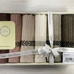 Подарочный набор полотенец-салфеток 30х50(6) Efor GUZIDE хлопковая махра, фото, фотография