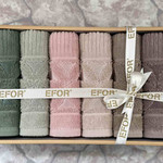 Подарочный набор полотенец-салфеток 30х50(6) Efor VENUS хлопковая махра, фото, фотография