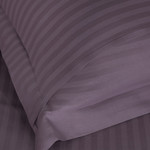 Набор наволочек 2 шт. Karven STRIPE SATIN хлопковый сатин тёмно-лиловый 50х70, фото, фотография