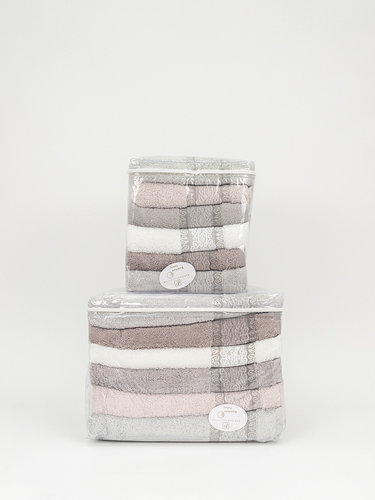 Набор полотенец для ванной 6 шт. Pupilla MONTELLA бамбуковая махра 70х140, фото, фотография