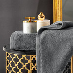 Полотенце для ванной Karna AKRA махра модал/хлопок серый 70х140, фото, фотография