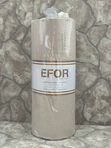 Простынь на резинке с наволочками Efor хлопковый ранфорс бежевый 100х200+30, фото, фотография