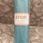 Простынь на резинке с наволочками Efor хлопковый ранфорс голубой 100х200+30, фото, фотография