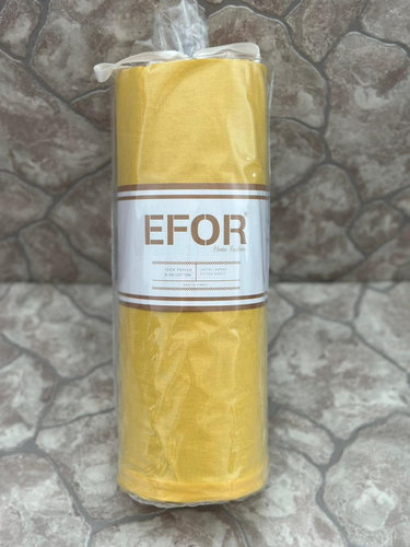 Простынь на резинке с наволочками Efor хлопковый ранфорс жёлтый 160х200+30, фото, фотография