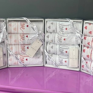 Подарочный набор полотенец-салфеток 30х50(4) Maison Dor MAYLIN хлопковая махра лиловый
