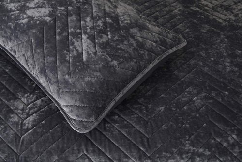 Покрывало Sofi De Marko ФЕРНАНД бархат вискоза серый 240х260, фото, фотография