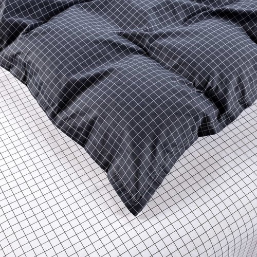 Постельное белье Sofi De Marko ДИКСАН хлопковый сатин чёрно-белый 1,5 спальный, фото, фотография
