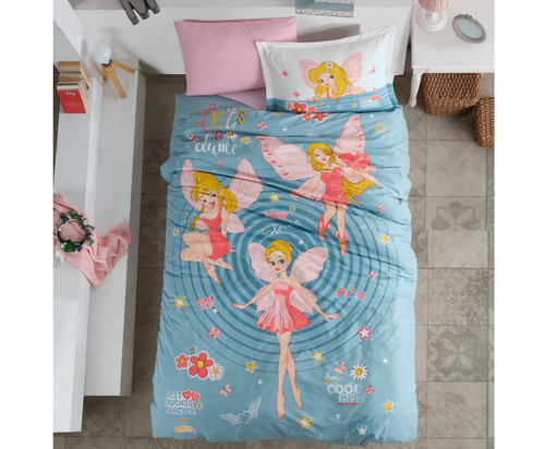 Детское постельное белье с одеялом Clasy POWER GIRL хлопковый ранфорс 1,5 спальный, фото, фотография