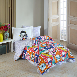 Постельное белье Hobby Home Collection WOW! хлопковый поплин multicolor 1,5 спальный