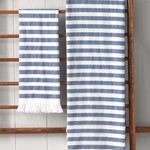 Пляжное полотенце, парео, палантин (пештемаль) Sarev DENIS хлопок синий 50х90, фото, фотография