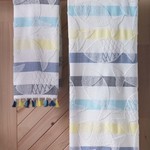 Пляжное полотенце, парео, палантин (пештемаль) Sarev MAI хлопок beyaz 80х160, фото, фотография