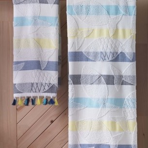 Пляжное полотенце, парео, палантин (пештемаль) Sarev MAI хлопок beyaz 80х160