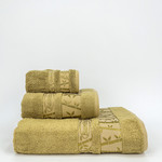 Набор полотенец для ванной 3 пр. Pupilla GOLD бамбуковая махра V5, фото, фотография