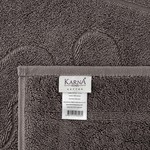 Коврик для ванной Karna RIVER хлопковая махра тёмно-серый 50х70, фото, фотография