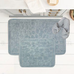 Набор ковриков для ванной Karven STONE хлопковая махра серый, фото, фотография