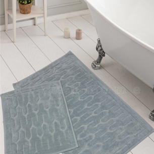 Набор ковриков для ванной Karven YAY хлопковая махра серый