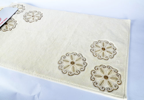 Набор ковриков для ванной Karven OTANTIK хлопковая махра кремовый, фото, фотография