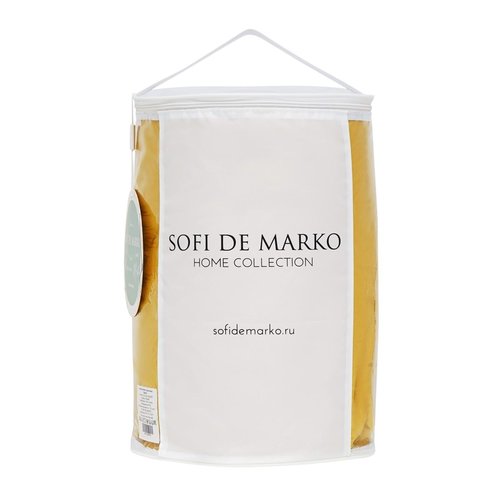 Одеяло Sofi De Marko PREMIUM MAKO сатин делюкс + искусственный пух/шёлк горчичный 240х220, фото, фотография