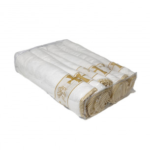 Набор полотенец для ванной 50х100 см (12 шт.) Karven КРЕЩЕНИЕ хлопковая махра золотой