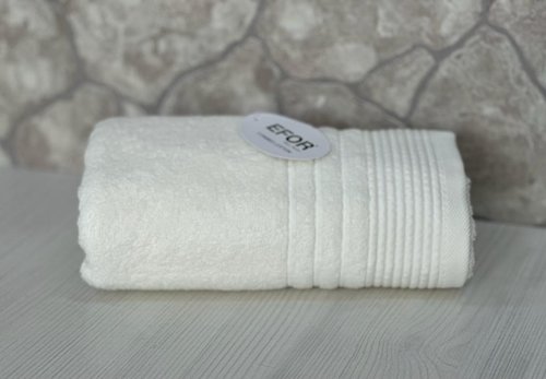 Полотенце для ванной Efor хлопковая махра кремовый 50х90, фото, фотография