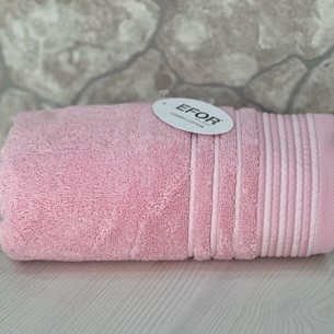Полотенце для ванной Efor хлопковая махра розовый 70х140